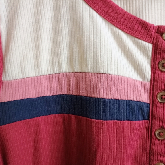 Pink and White Button-Up Top - Picture 2 of 4